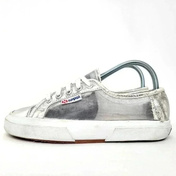 Superga Metallic Mesh Rave Platform Sneakers - 7 - Picture 3 of 9